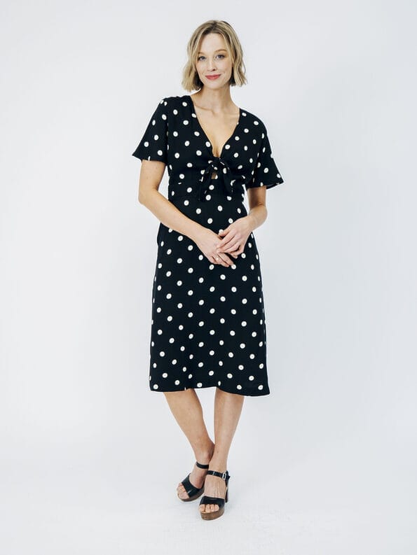 Mademoiselle YéYé Kleid Mit Knotendetail Aus EcoVero By Lenzing