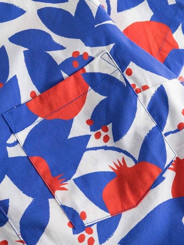 Mademoiselle YéYé Kurzarm Hemdbluse Mit Reverskragen Aus Bio-Baumwolle