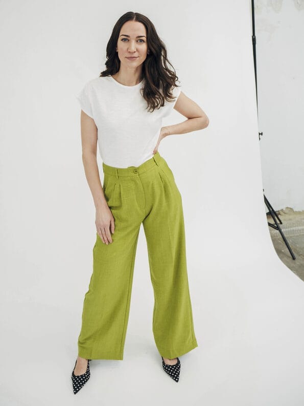 Mademoiselle YéYé Bundfaltenhose Mit Weitem Bein