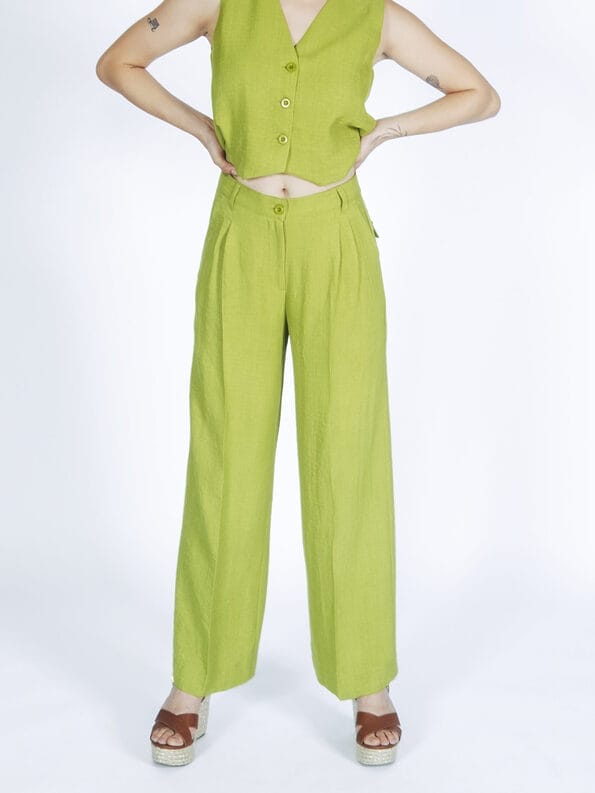 Mademoiselle YéYé Bundfaltenhose Mit Weitem Bein