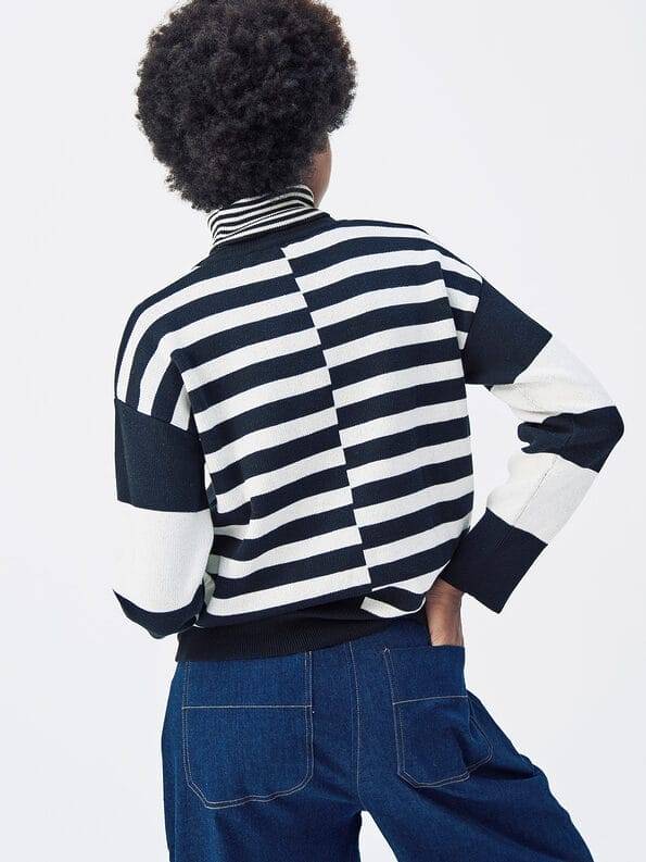 Mademoiselle YéYé Rollkragen Strickpullover Aus Bio-Baumwolle