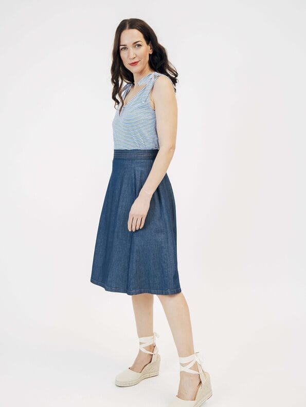 Mademoiselle YéYé Schwingender Jeansrock Aus Bio-Baumwolle