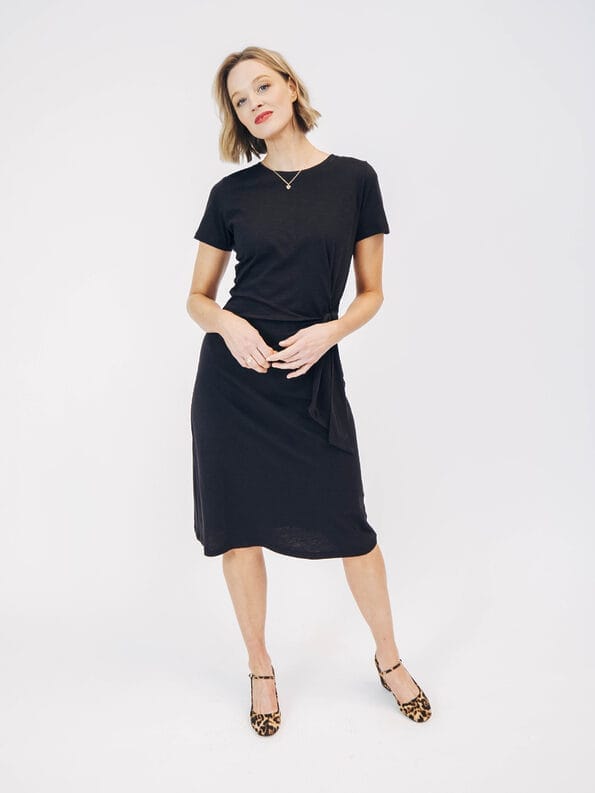 Mademoiselle YéYé Shirtkleid Mit Knotendetail Aus Bio-Baumwolle