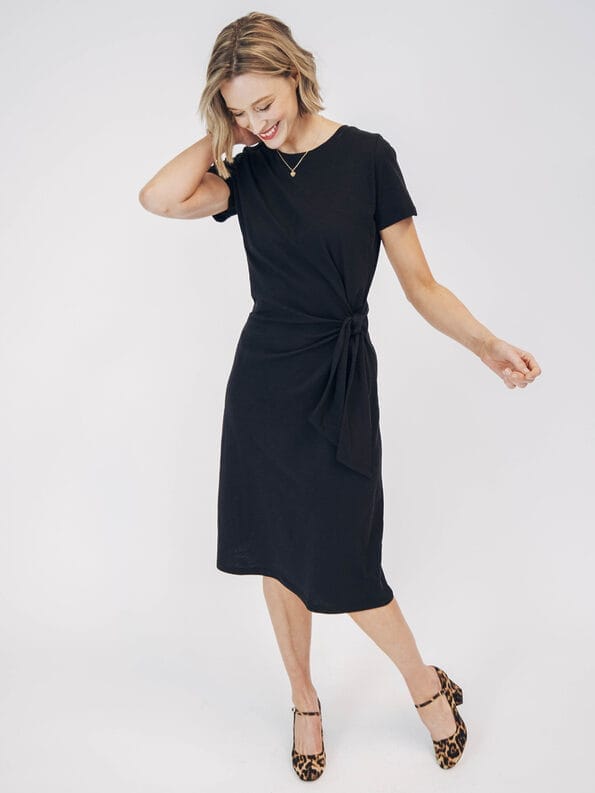 Mademoiselle YéYé Shirtkleid Mit Knotendetail Aus Bio-Baumwolle