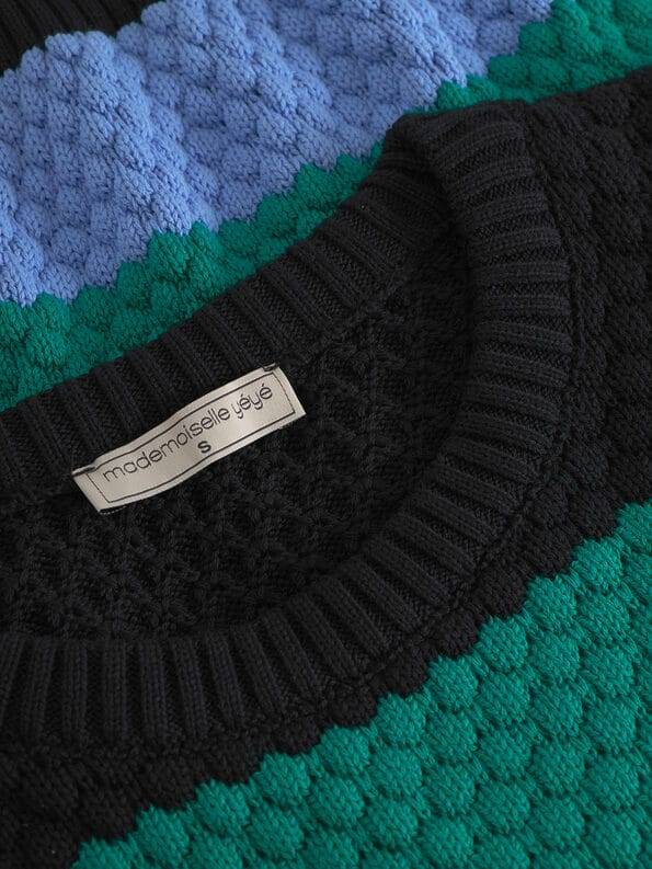 Mademoiselle YéYé Strick Pullover Mit Bubble-Muster Aus Bio-Baumwolle