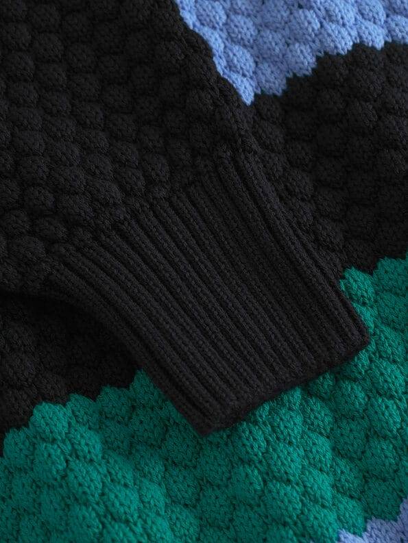 Mademoiselle YéYé Strick Pullover Mit Bubble-Muster Aus Bio-Baumwolle