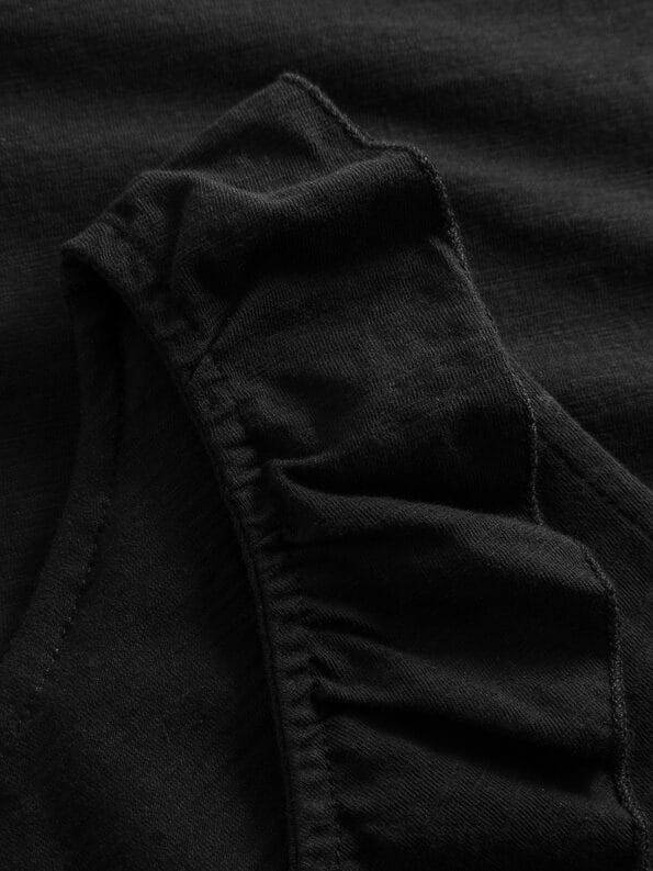 Mademoiselle YéYé Top Mit Gerüschtem Ausschnitt Aus Bio-Baumwolle