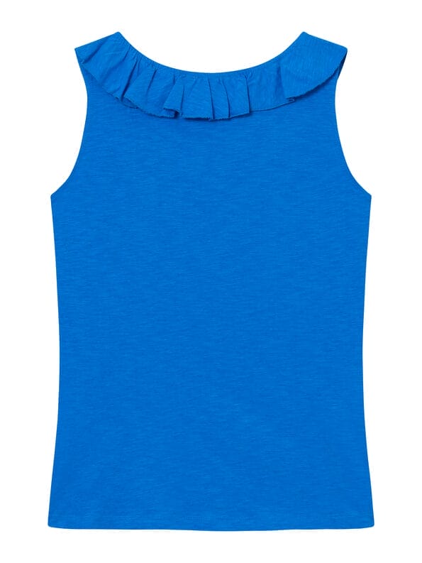 Mademoiselle YéYé Top Mit Gerüschtem Ausschnitt Aus Bio-Baumwolle