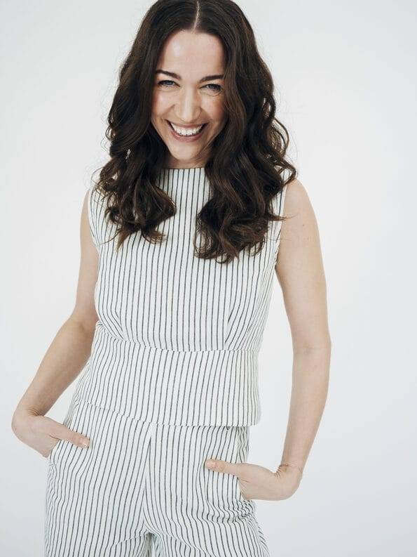 Mademoiselle YéYé Top Mit Knopfleiste Auf Rückseite Aus Bio-Baumwolle