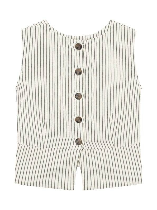 Mademoiselle YéYé Top Mit Knopfleiste Auf Rückseite Aus Bio-Baumwolle