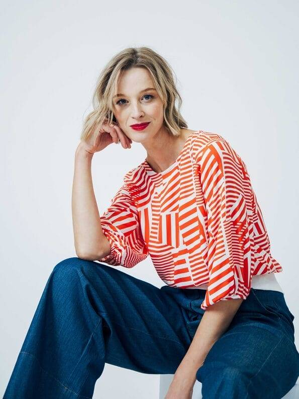 Mademoiselle YéYé Top Mit Weiten Verkürzten Ärmeln Aus EcoVero By Lenzing