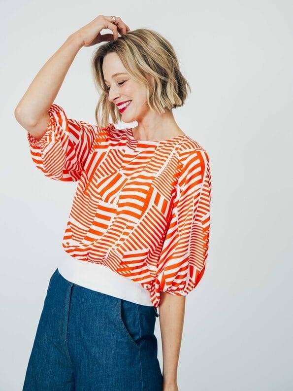 Mademoiselle YéYé Top Mit Weiten Verkürzten Ärmeln Aus EcoVero By Lenzing