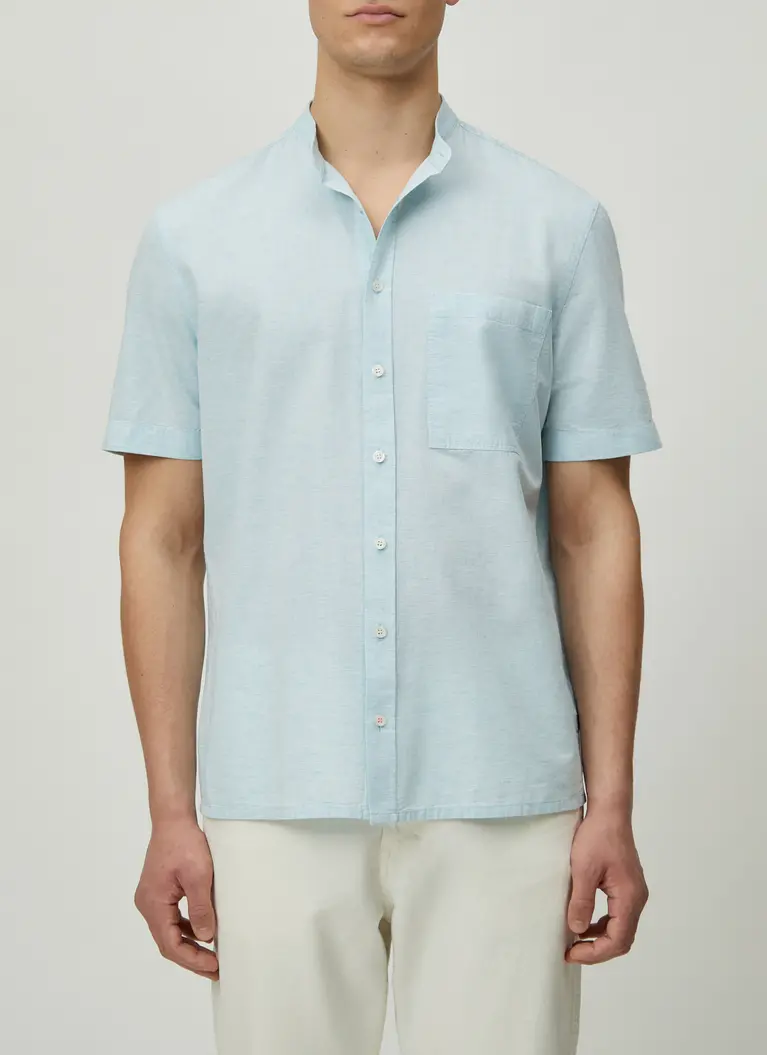 Maerz Muenchen KurzarmhemdBaumwoll-LeinenmischungArt. Nr. 726400-816
