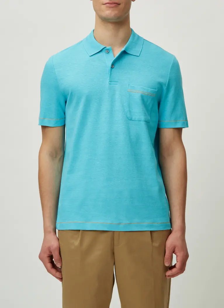 Maerz Muenchen PoloshirtBaumwoll-Leinen-MixArt. Nr. 661400-816