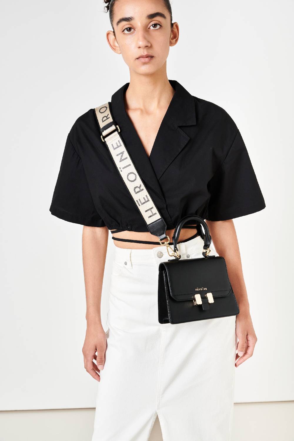 Maison Héroïne BI-COLOR LOGO SHOULDER STRAP