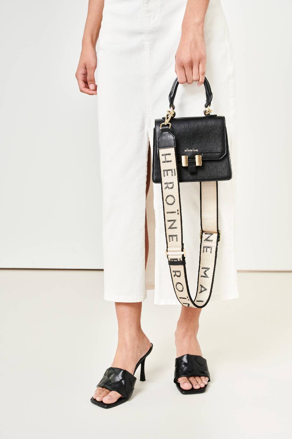 Maison Héroïne BI-COLOR LOGO SHOULDER STRAP