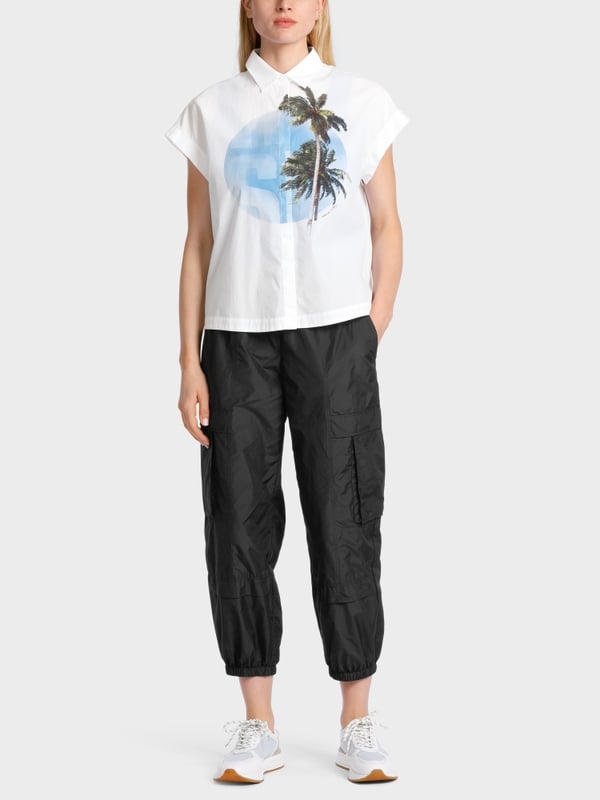 Marc Cain Ärmellose Hemdbluse "Rethink Together"