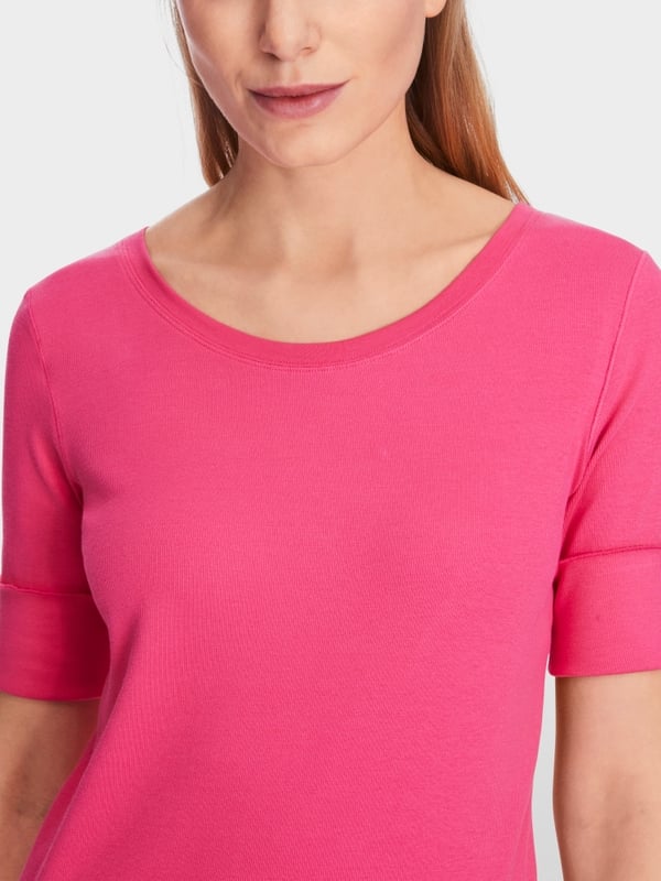 Marc Cain Baumwoll-T-Shirt Mit 3/4-Ärmel
