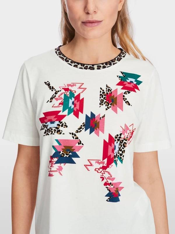 Marc Cain Baumwoll-T-Shirt "Rethink Together"