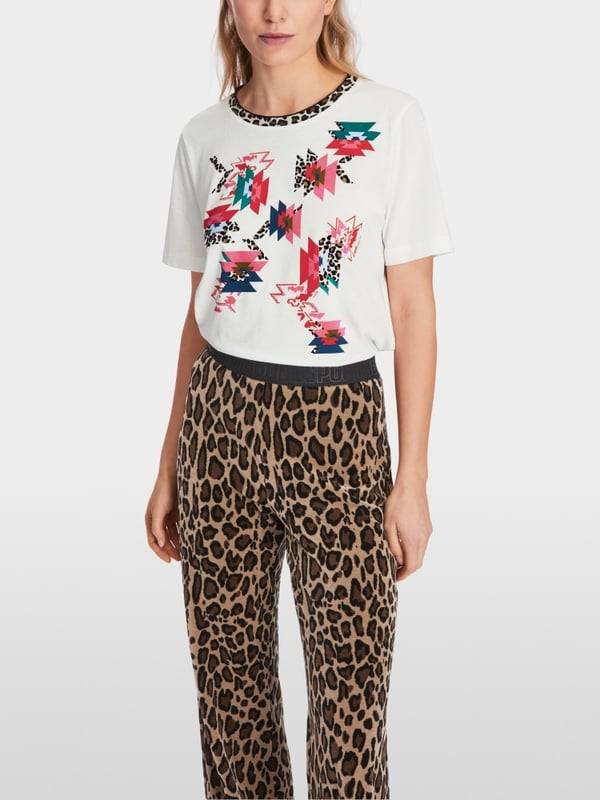 Marc Cain Baumwoll-T-Shirt "Rethink Together"