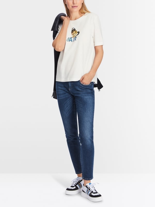 Marc Cain Baumwoll-T-Shirt "Rethink Together"