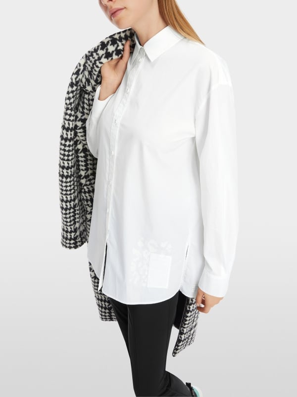 Marc Cain Bedruckte Hemdbluse "Rethink Together"