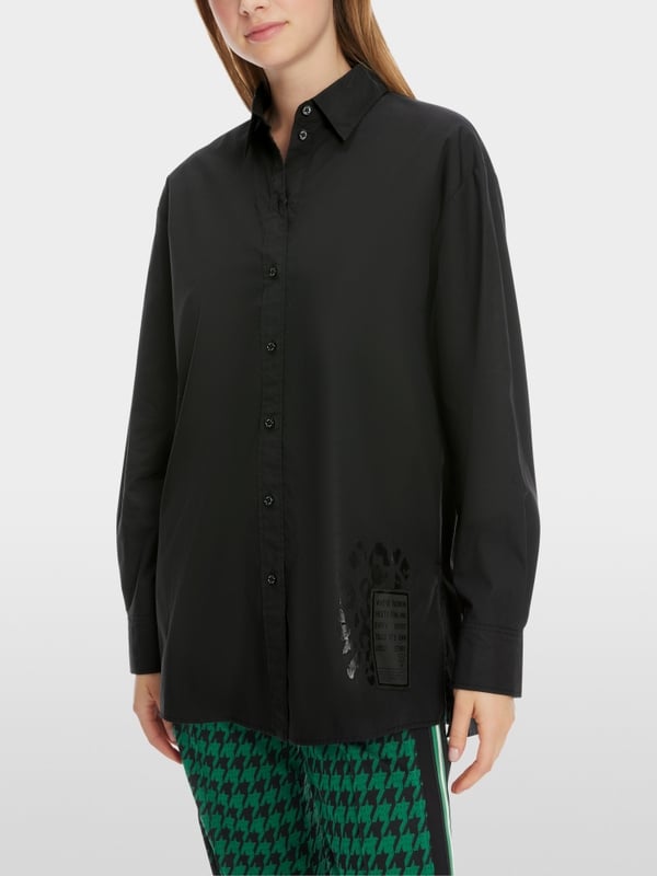 Marc Cain Bedruckte Hemdbluse "Rethink Together"