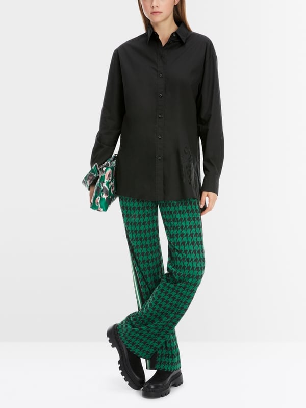 Marc Cain Bedruckte Hemdbluse "Rethink Together"