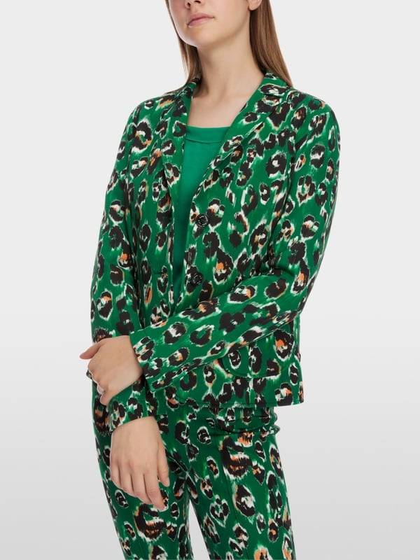 Marc Cain Blazer Im Greo-Print Auf Scuba-Jersey