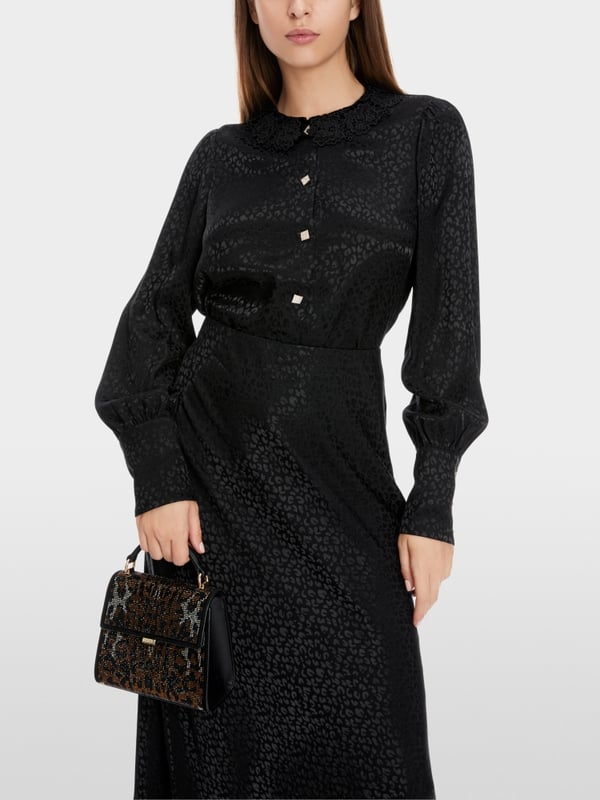 Marc Cain Bluse Im Leo-Jacquard