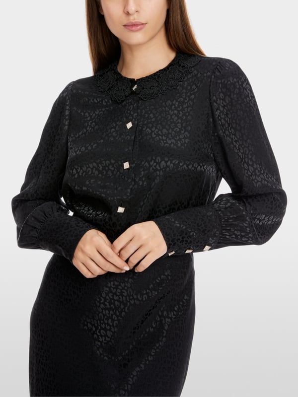 Marc Cain Bluse Im Leo-Jacquard