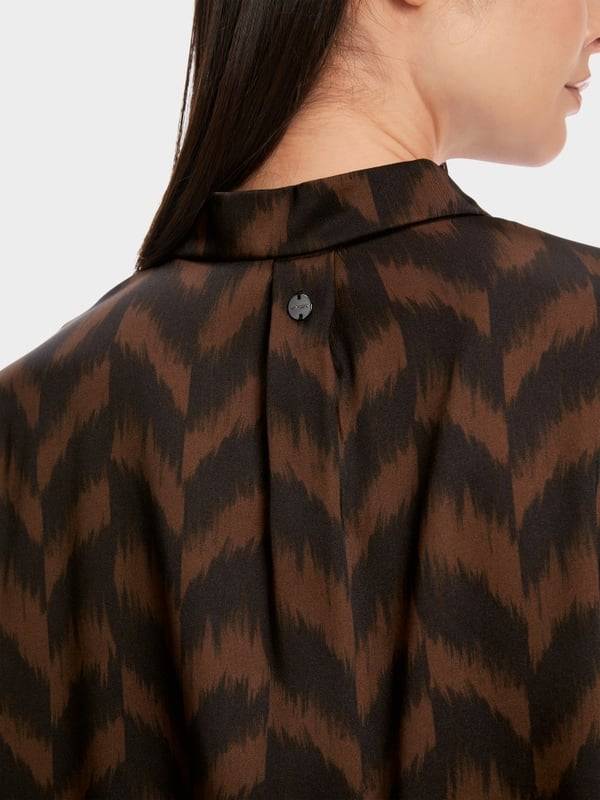Marc Cain Bluse Mit Fischgrat-Dessin