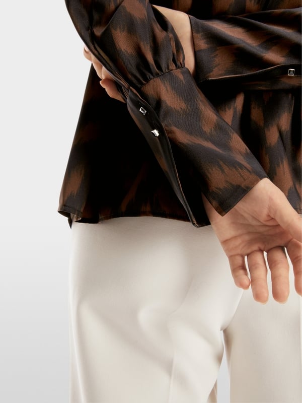 Marc Cain Bluse Mit Fischgrat-Dessin