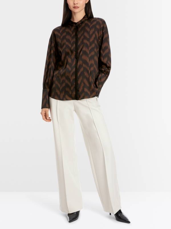 Marc Cain Bluse Mit Fischgrat-Dessin