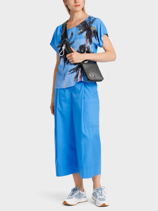 Marc Cain Bluse Mit Palmenprint