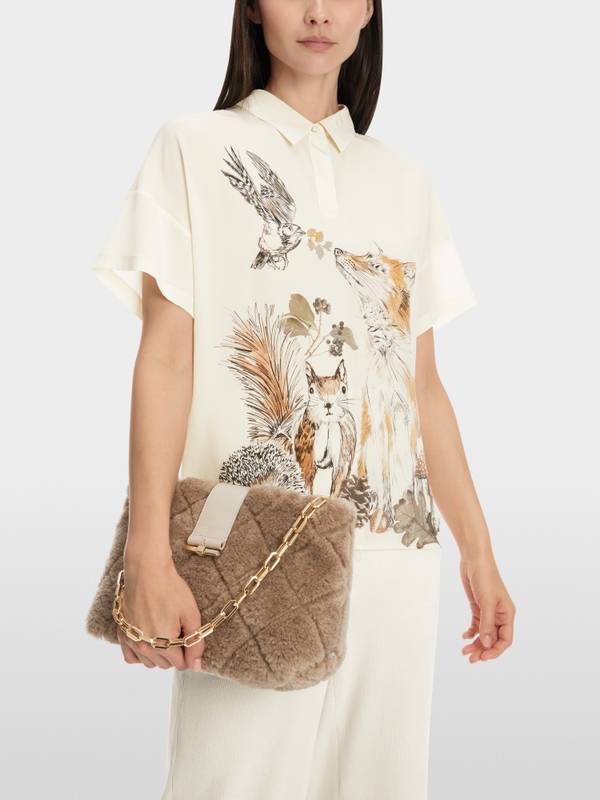 Marc Cain Bluse Mit Polokragen Und Print