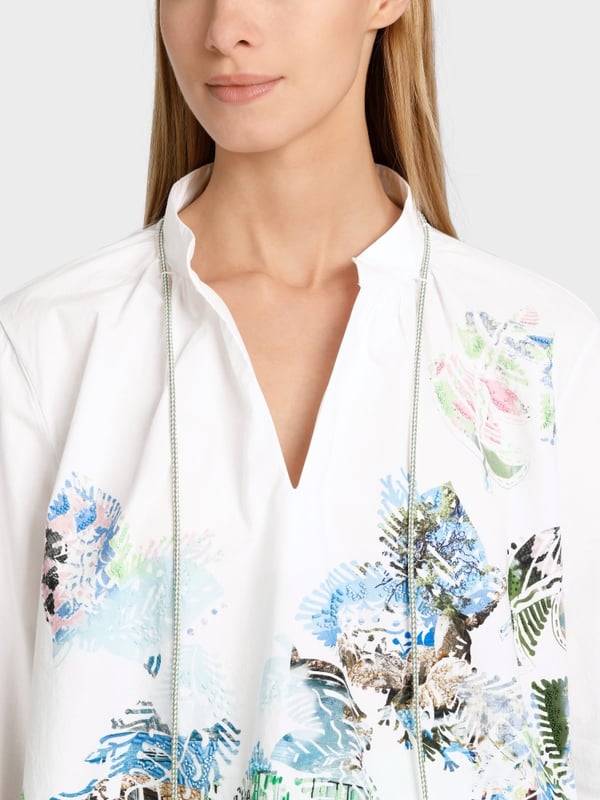 Marc Cain Bluse Mit Print Und Applikationen