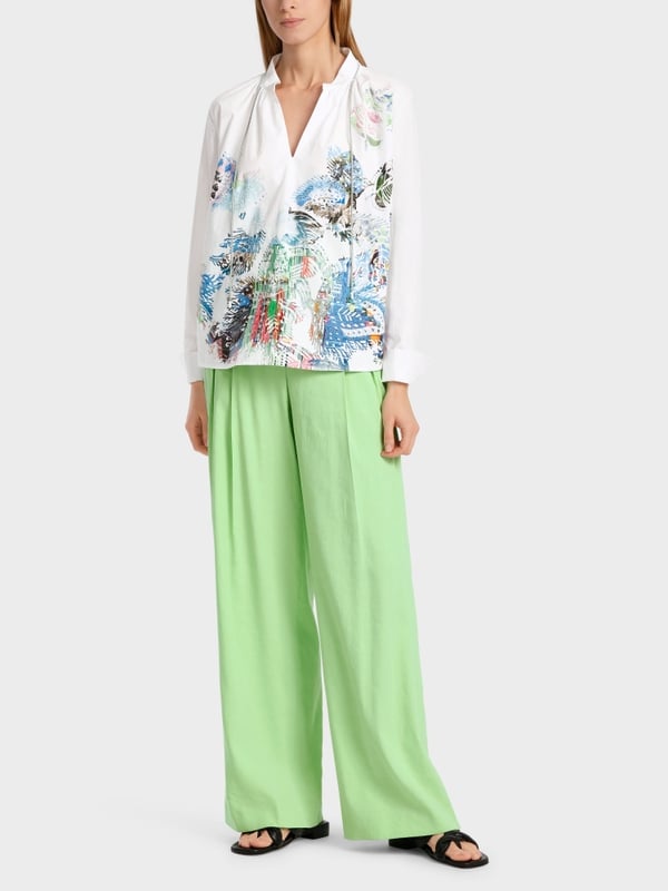 Marc Cain Bluse mit Print und Applikationen