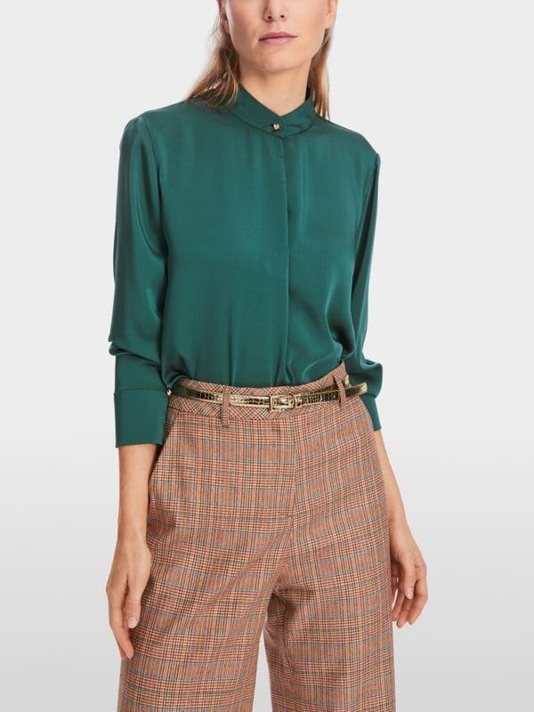 Marc Cain Bluse Mit Stehkragen