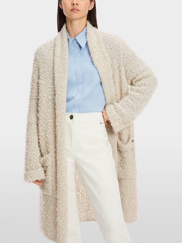 Marc Cain Cardigan In Bouclé Knitted In Germany