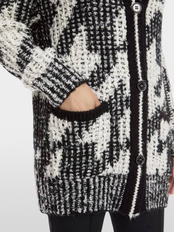 Marc Cain Chickcheck-Cardigan Knitted In Germany