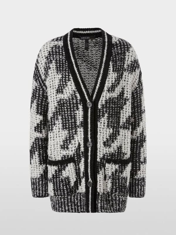 Marc Cain Chickcheck-Cardigan Knitted In Germany