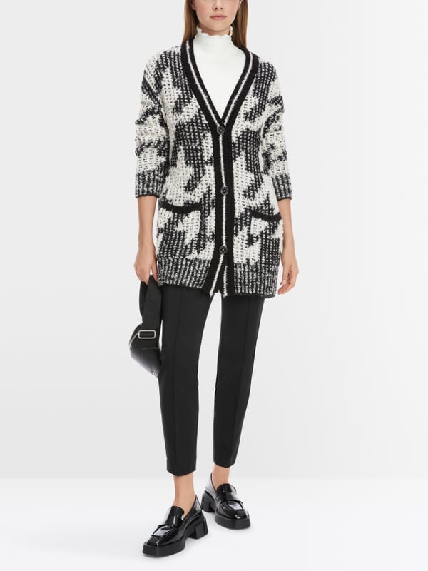 Marc Cain Chickcheck-Cardigan Knitted in Germany