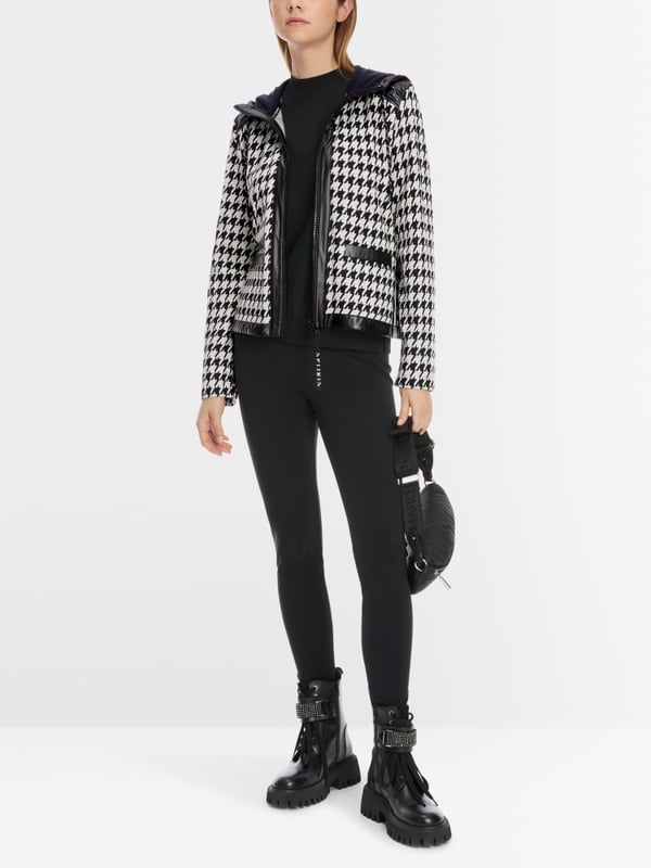 Marc Cain Chickcheck-Jacke mit Kapuze