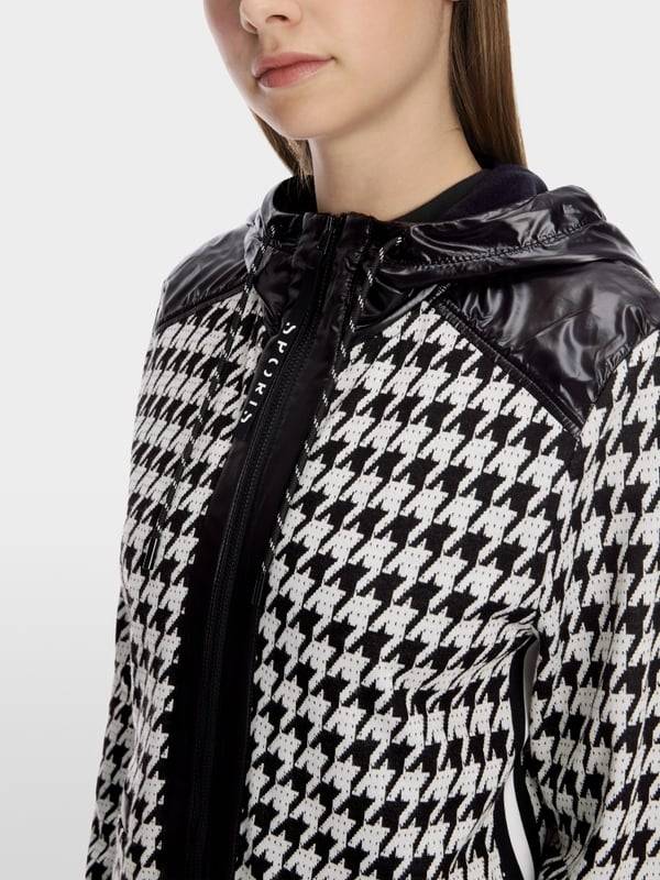 Marc Cain Chickcheck-Jacke Mit Kapuze