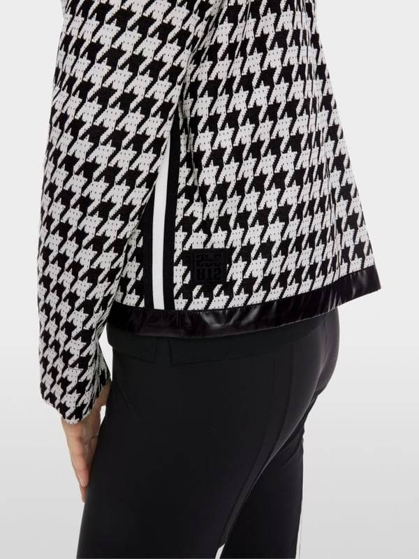 Marc Cain Chickcheck-Jacke Mit Kapuze