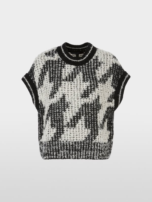 Marc Cain Chickcheck-Pullunder Knitted In Germany