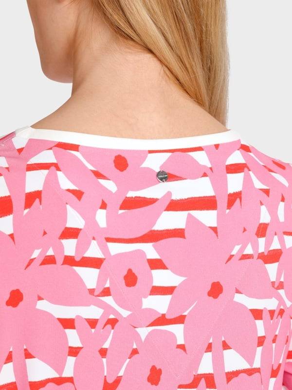 Marc Cain Elegante Bluse Mit Overprint