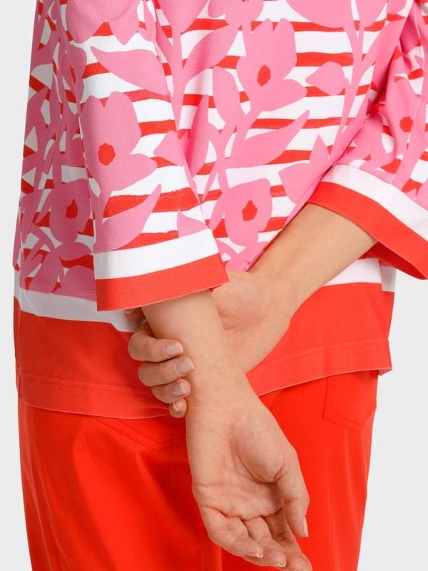 Marc Cain Elegante Bluse Mit Overprint