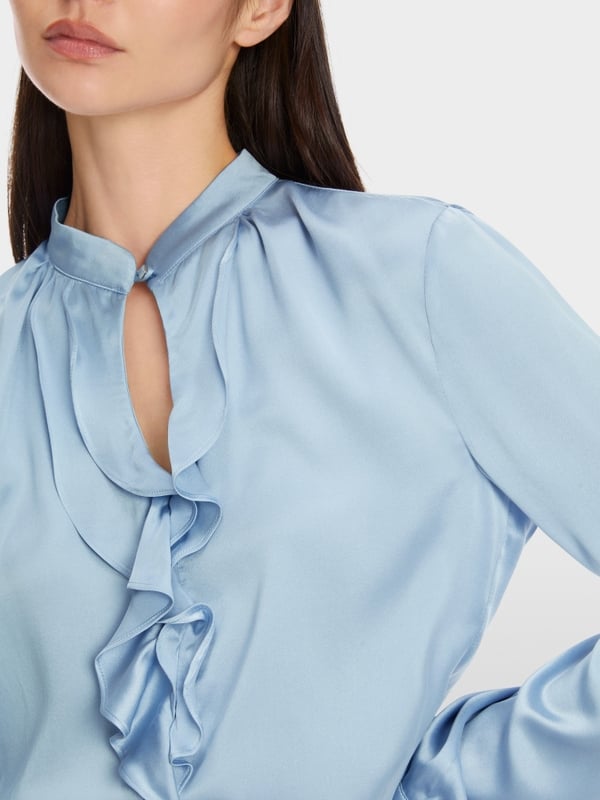 Marc Cain Elegante Bluse Mit Volant